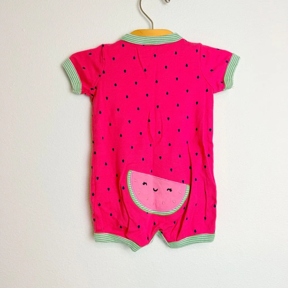 Baby Girl Summer Bundle 3-6M Carter's Old Navy Cat & Jack Romper Sunsuit 4 Sets